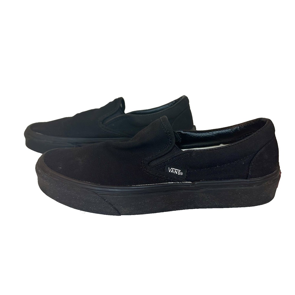 Vans‎ Classic Slip On Unisex Sneakers Black Womens Size 7.5 Mens Size 6